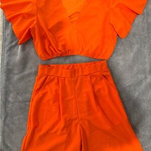 Vibrant Orange Two-Piece Set